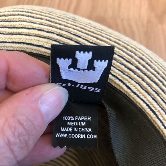 Goorin Bros 100% Paper Hat Medium Turquoise/Black - Picture 9 of 12